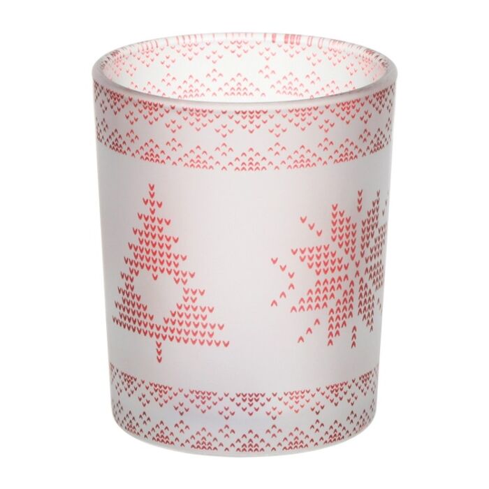 Yankee Candle Red Nordic Frosted Glass Tea Light/Votive Holder-3